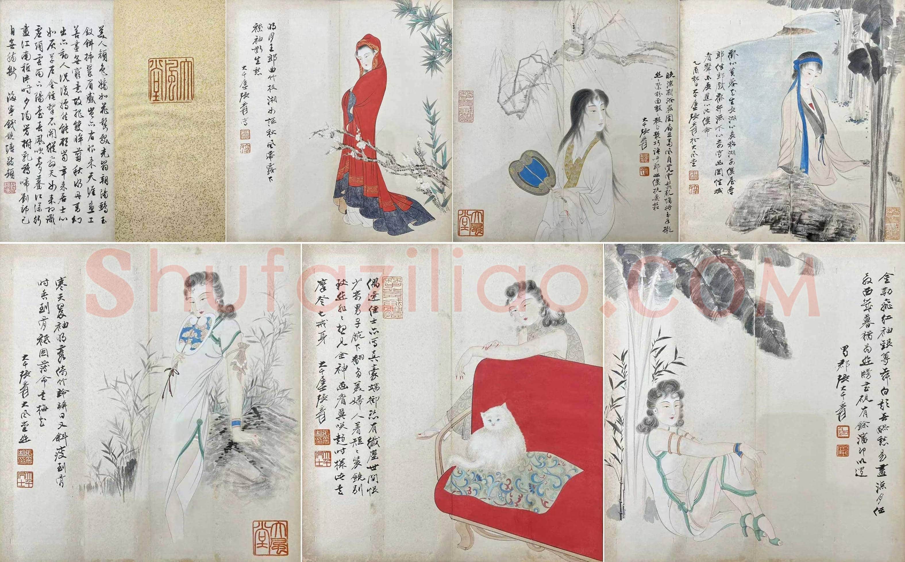 张大千《仕女册页》,铭心极品 | 国画欣赏