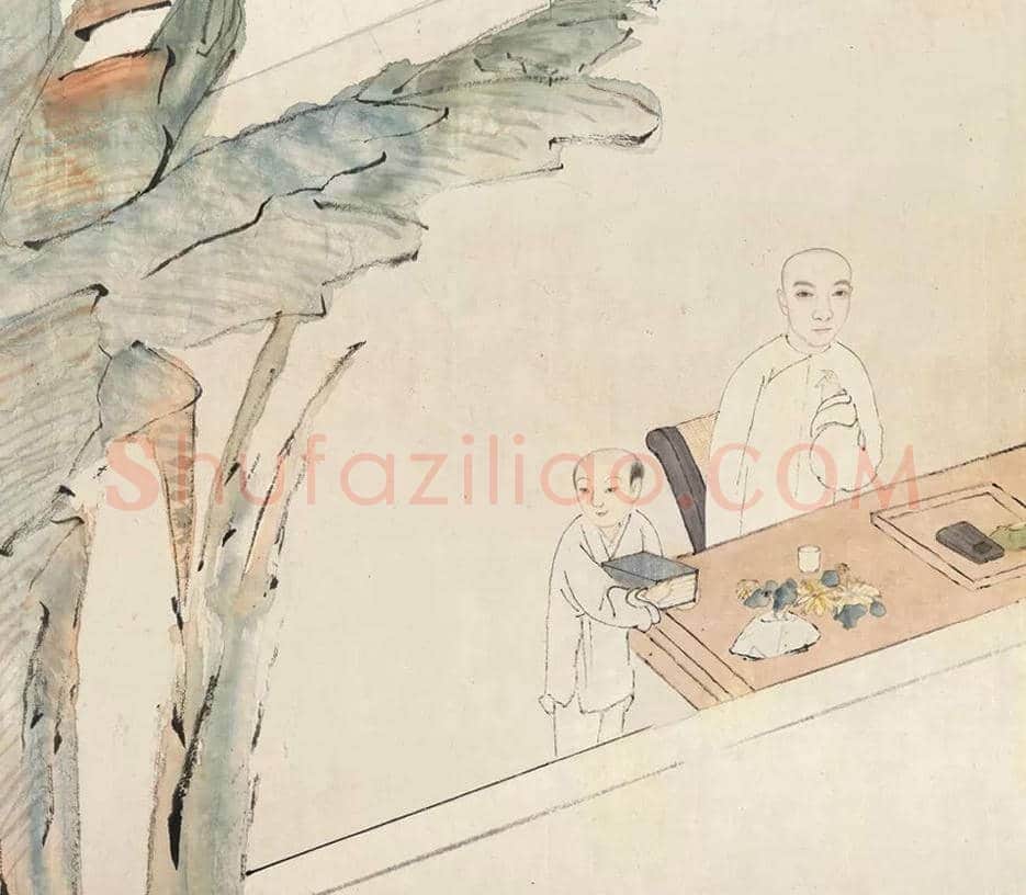 虚谷人物画《餐英主人肖像》欣赏 | 书画资料