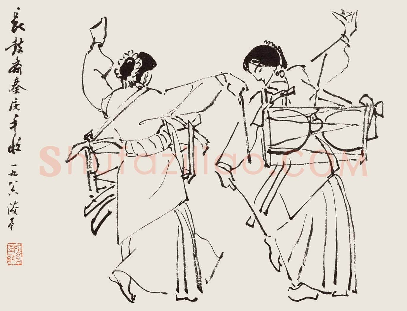 叶浅予《白描舞姿图册》欣赏 | 书画文摘