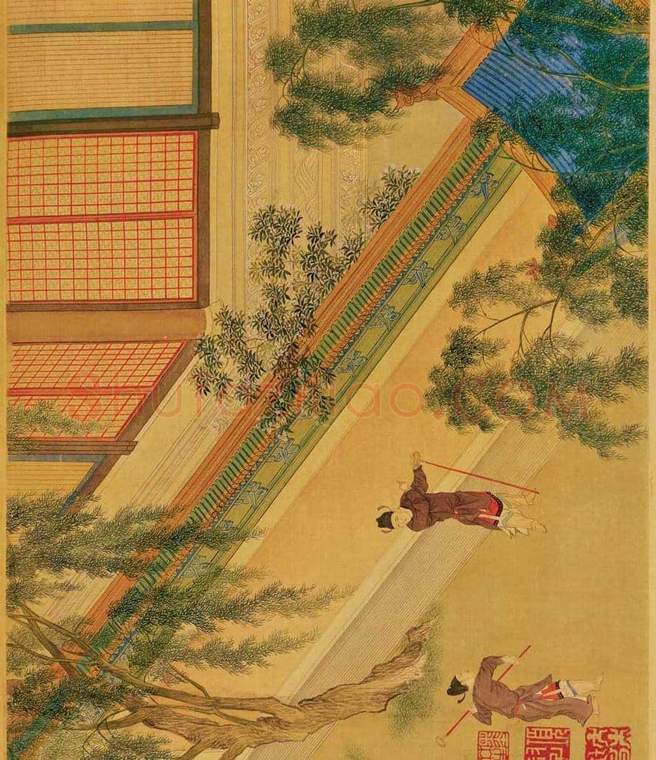 仇英《汉宫春晓》 ,重彩仕女第一长卷 | 著名国画鉴赏