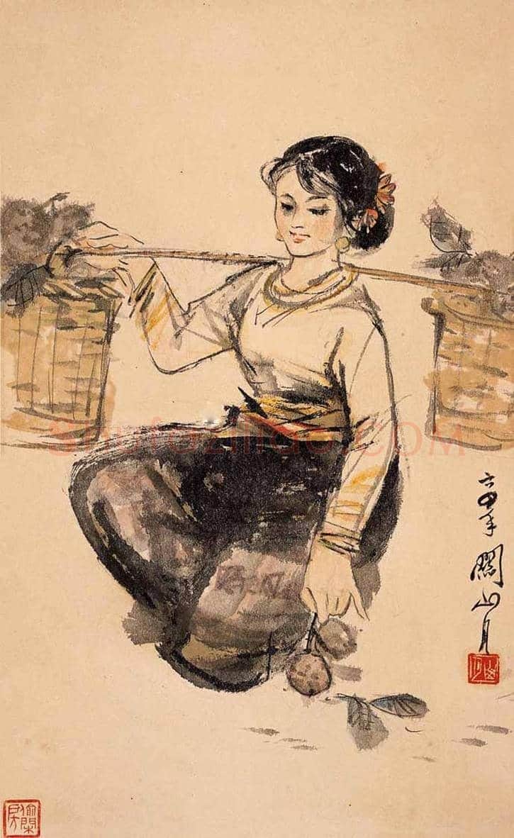 关山月人物画欣赏及拍卖 | 书画文摘