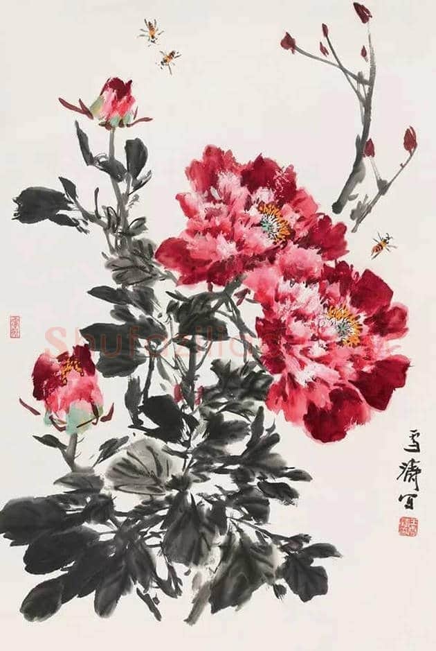 王雪涛国画牡丹欣赏 | 书画学堂