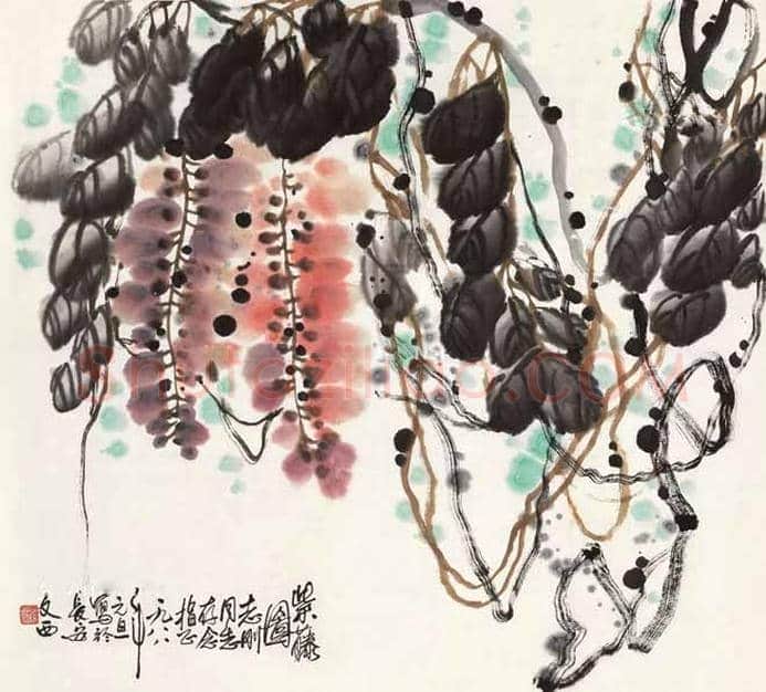 名家笔下的紫藤花，灿若云霞，紫气东来！ | 书画知识
