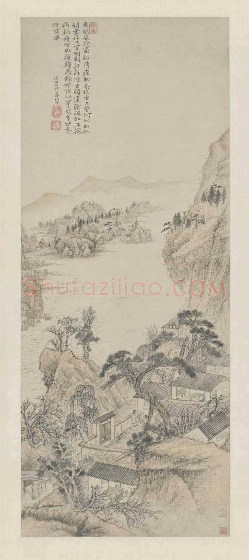 石涛对菊图轴欣赏 | 著名国画图片