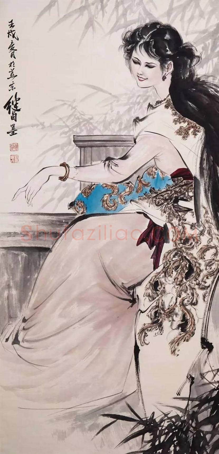刘继卣先生笔下美女画欣赏 | 书画百科