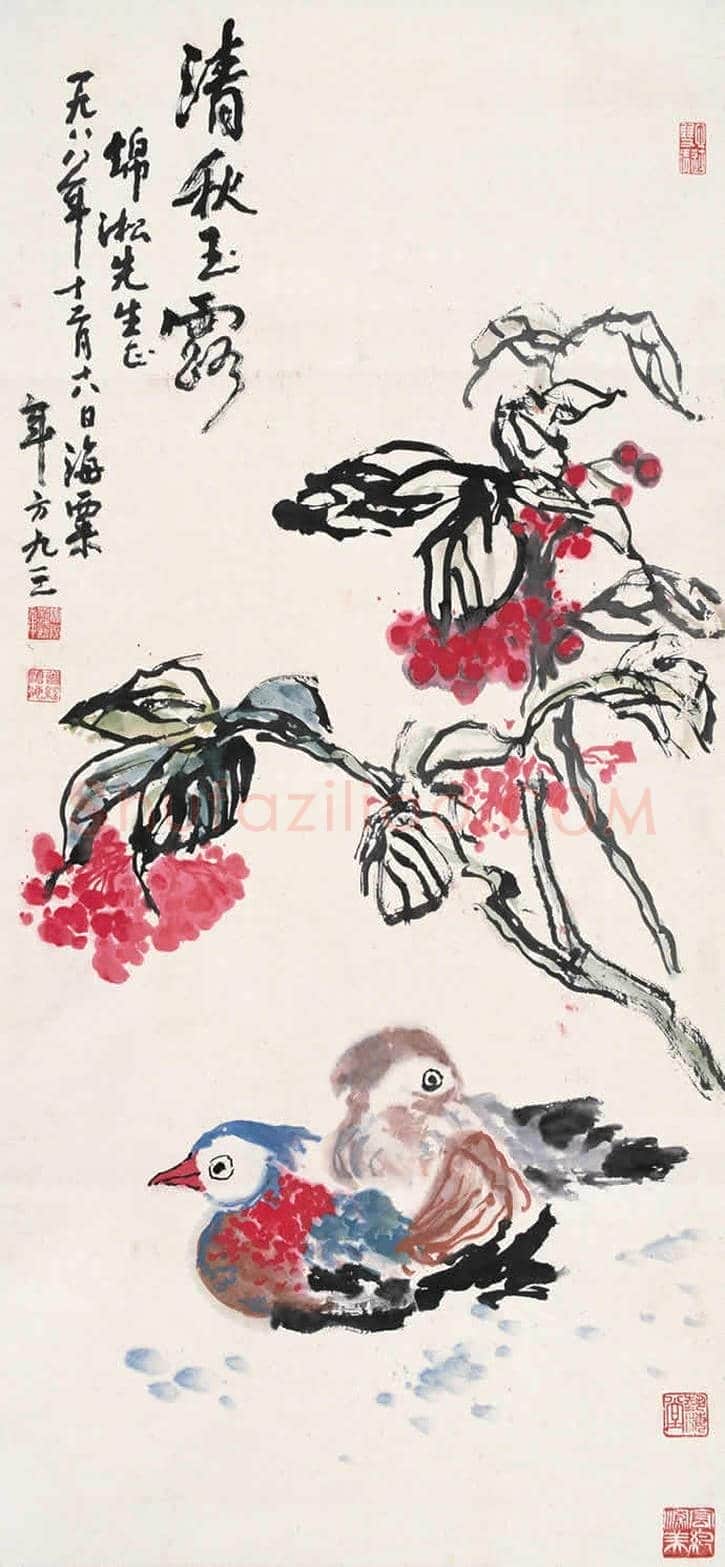 刘海粟花鸟画欣赏 | 书画资料