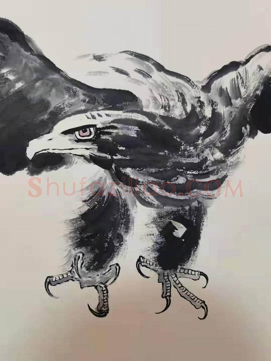 徐悲鸿作品《松鹰图》，众多名家题跋 | 国画欣赏
