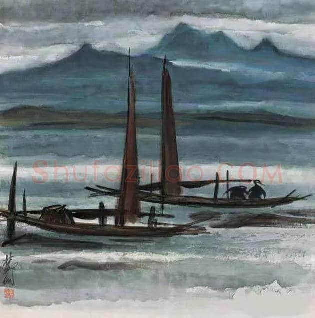 林风眠:玩方形构图，把古装仕女画出西洋风 | 书画知识