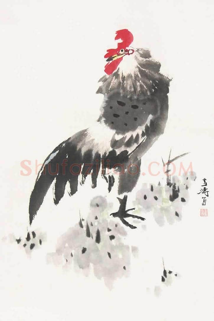 王雪涛画笔下的鸡,喜庆吉祥 | 书画百科