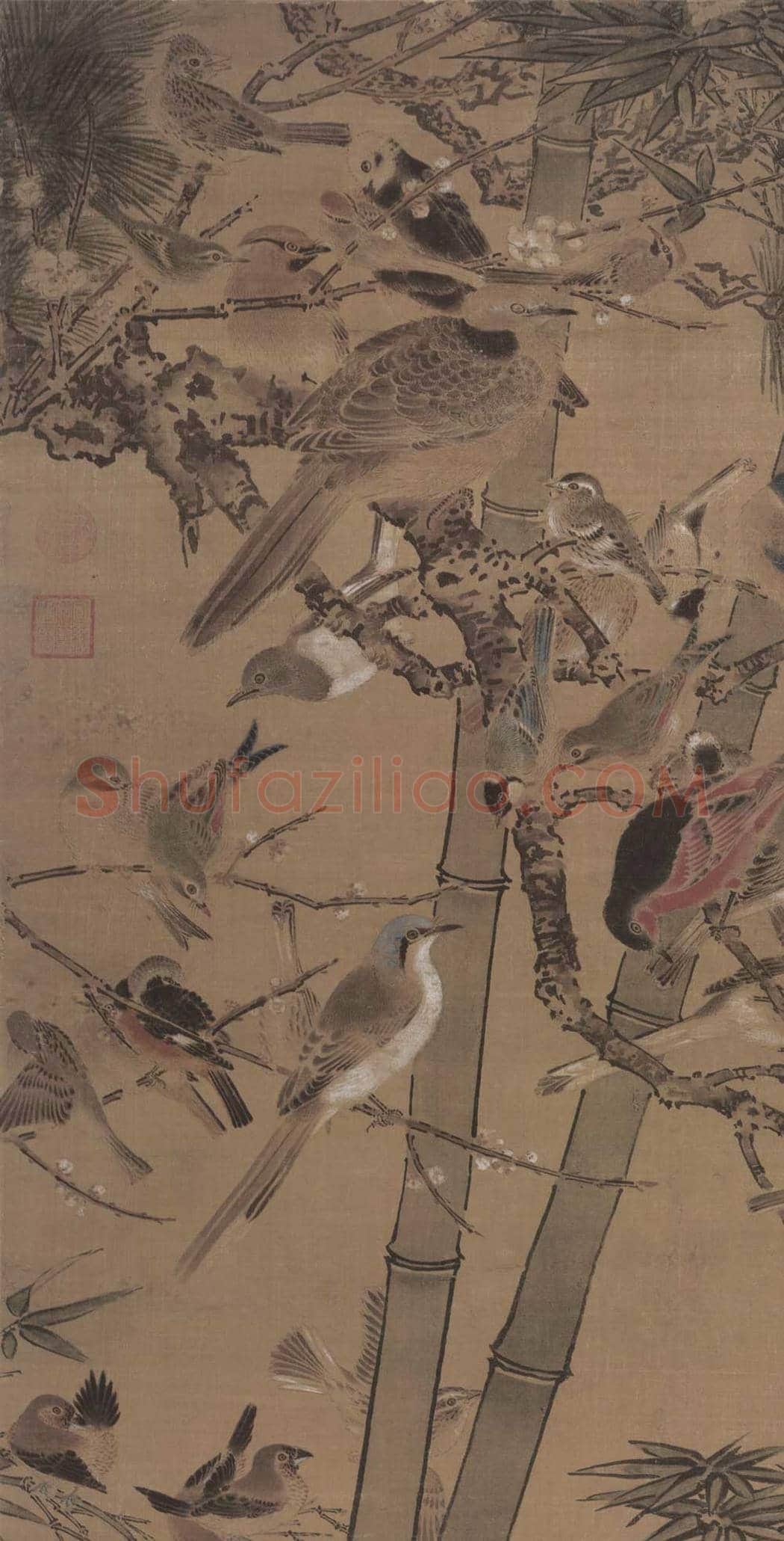 边景昭《三友百禽图》欣赏 | 传世国画赏析