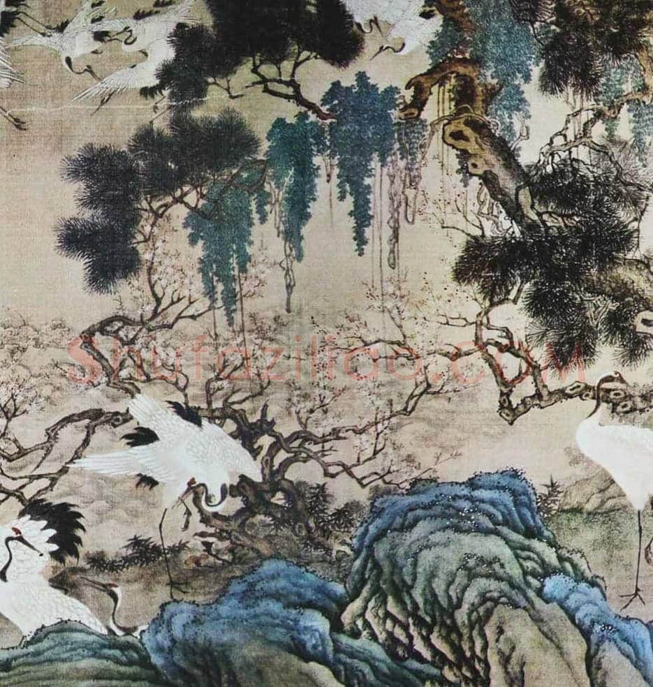 边景昭《百鹤图卷》高清大图欣赏 | 著名国画鉴赏