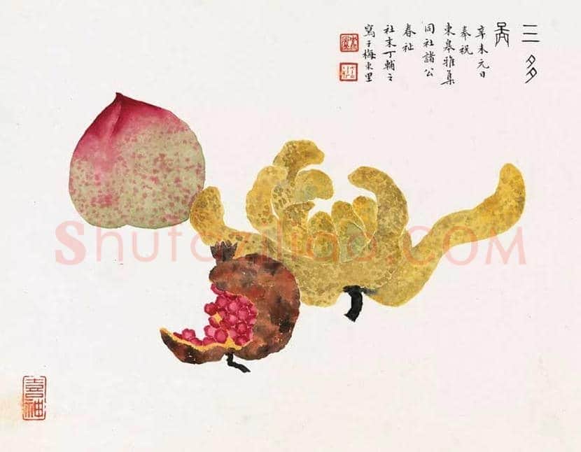 丁辅之国画水果欣赏 | 书画百科