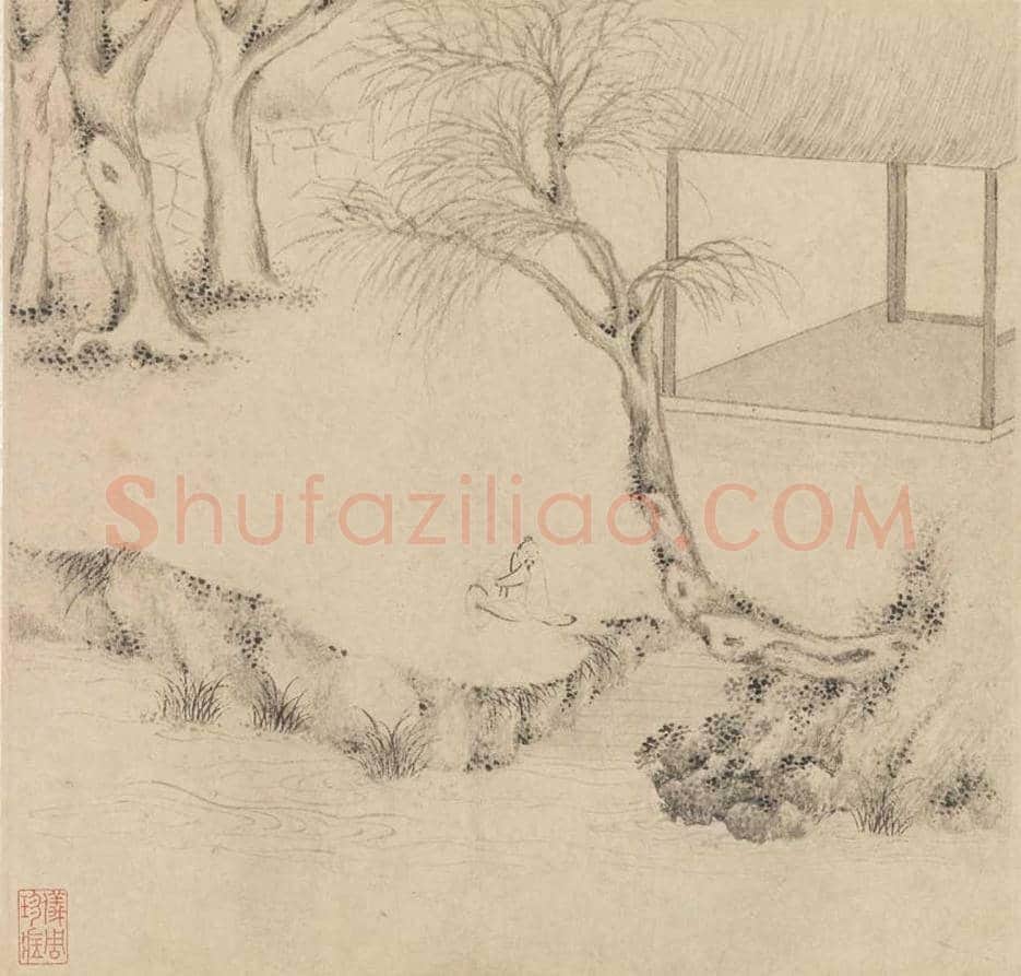 文徵明书画《山水诗画册》图赏 | 传世国画赏析