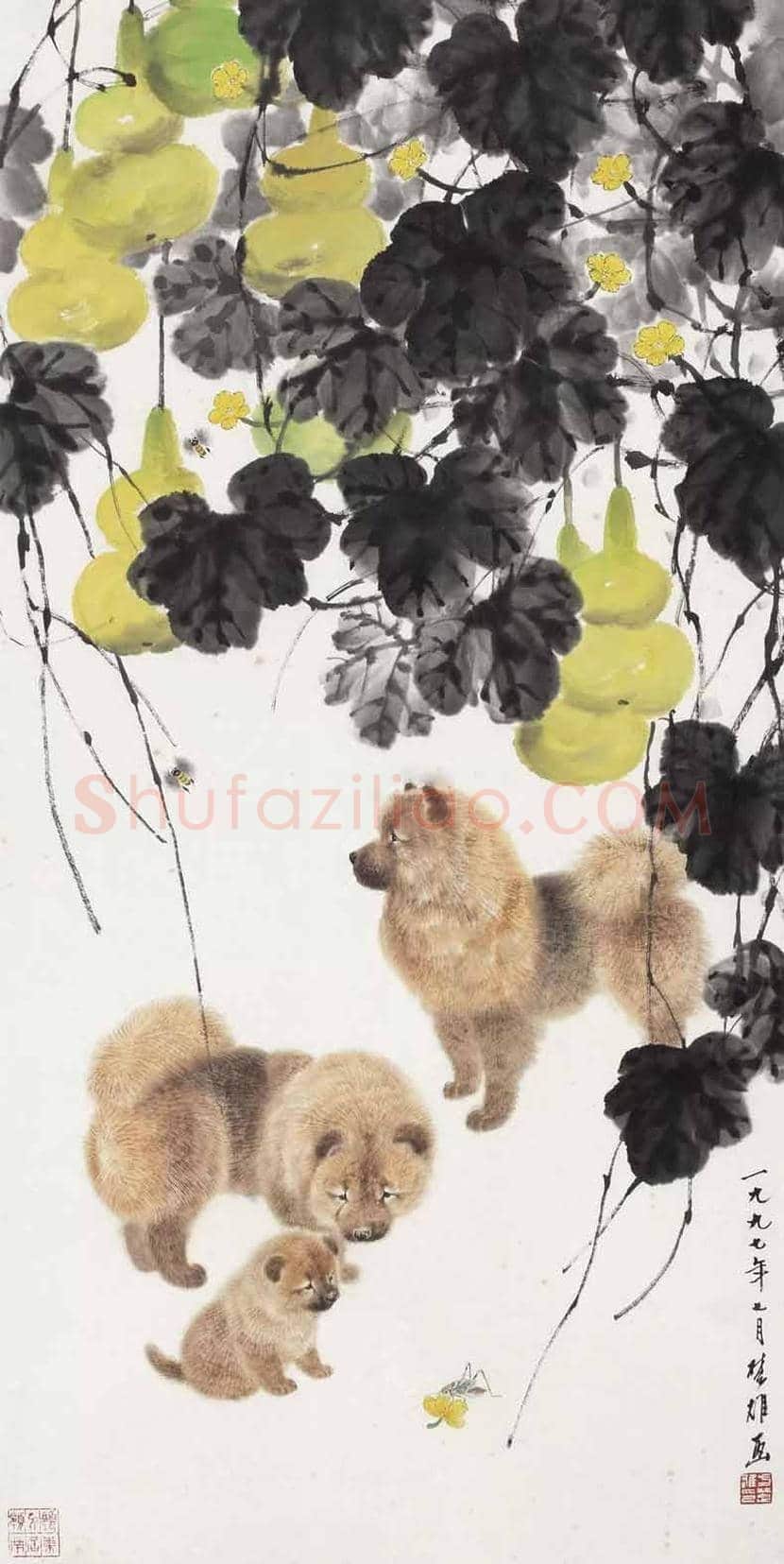 方楚雄作品《母子情》 | 国画图片