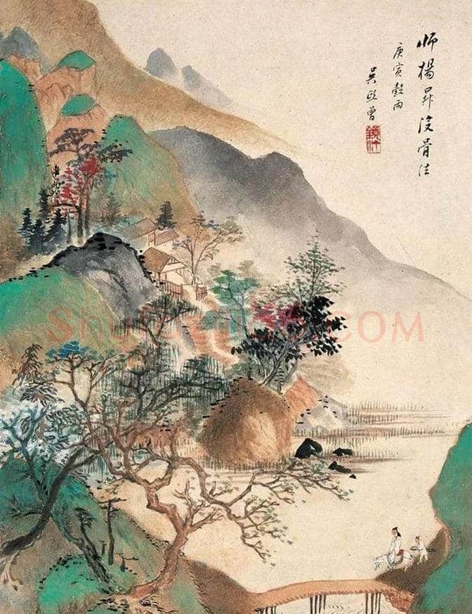 启功老师吴镜汀的山水画,堪称一流 | 书画文摘