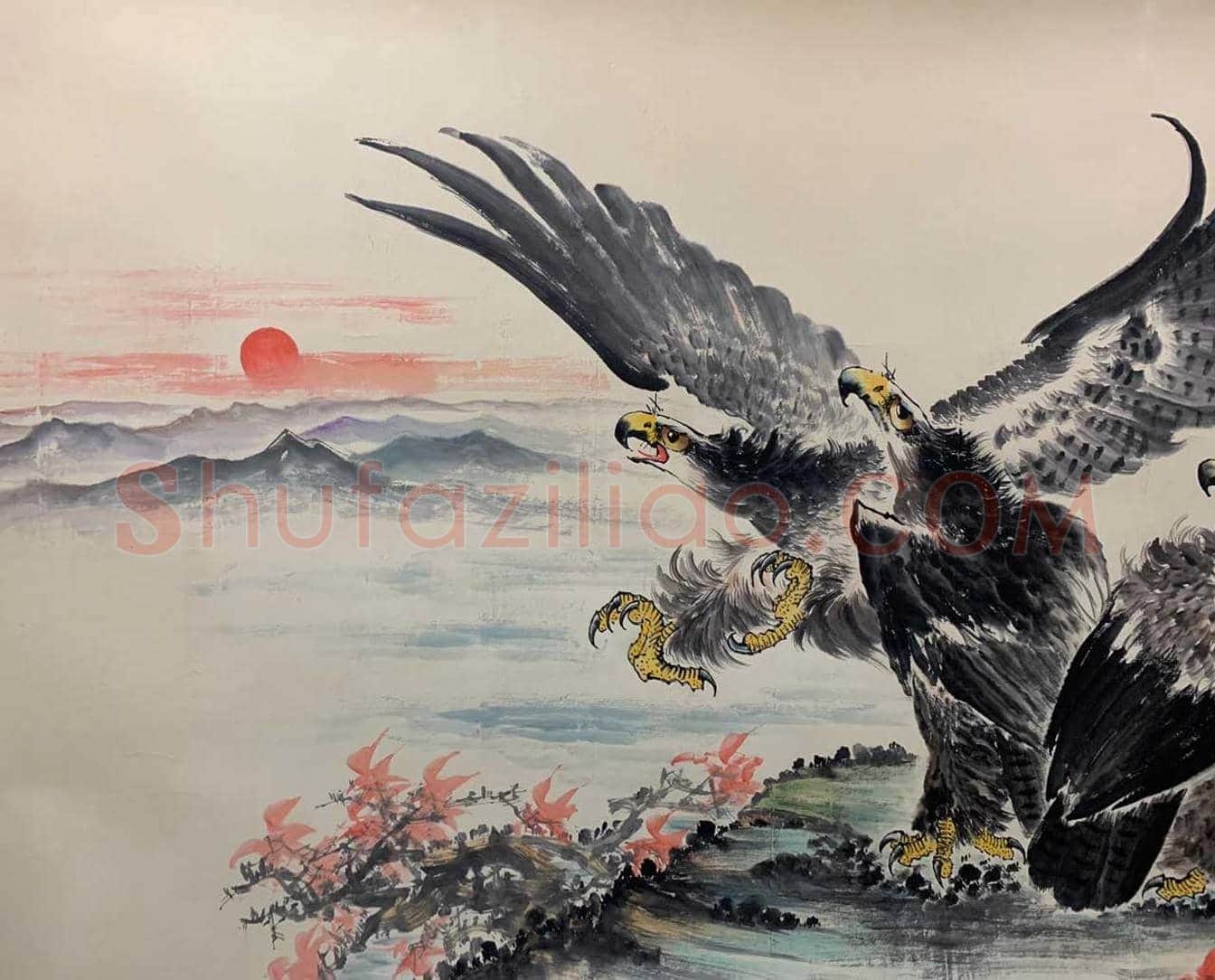 李苦禅丈二《远瞻山河壮》，堪为神来之笔 | 国画赏析
