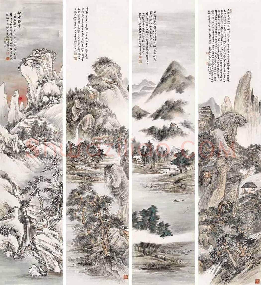 冯超然山水画拍卖价格及欣赏 | 书画学堂