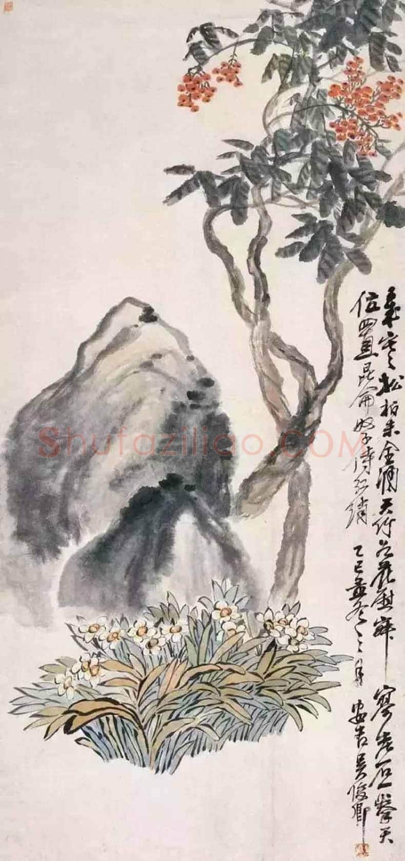 吴昌硕笔下的水仙，淡雅又清香四溢 | 书画科普