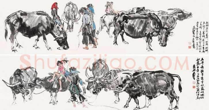 黄胄笔下的牛马羊 | 书画文摘