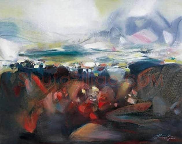朱德群(1951-2004期间)作品欣赏 | 书画百科