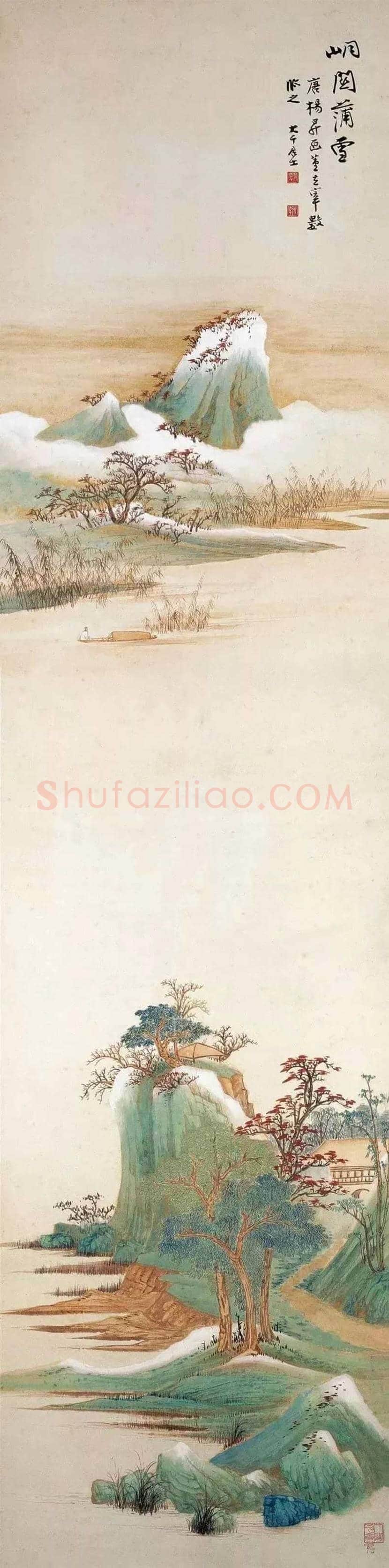 张大千笔下的雪景山水,沁人心脾! | 书画学堂