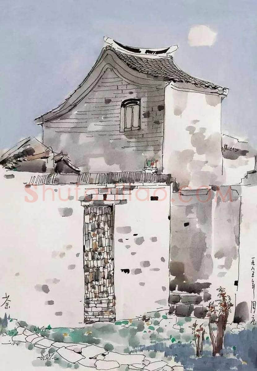 吴冠中水彩画作品欣赏 | 书画文摘
