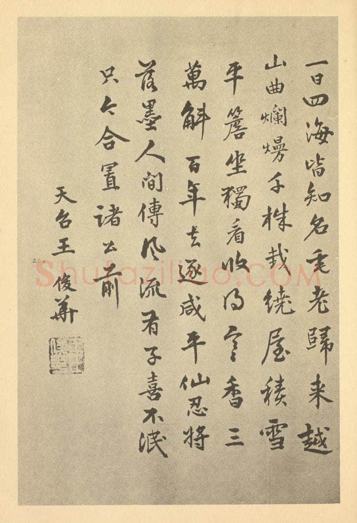  王俊华《元·王冕·梅花卷·王俊华题跋（二）》书画作品