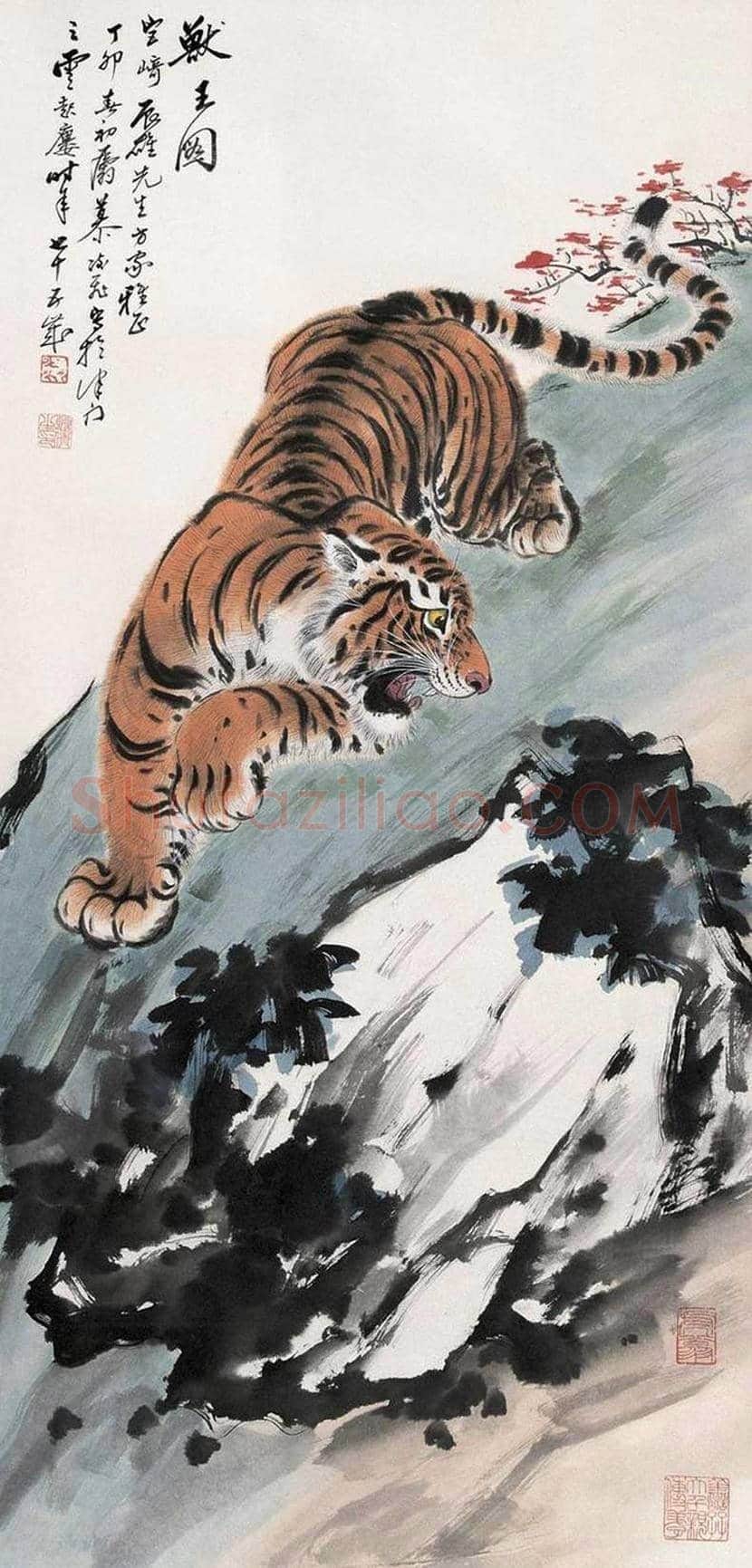 慕凌飞画虎作品欣赏 | 书画科普