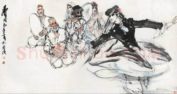 黄胄新疆风情人物画拍卖价格 | 书画学堂