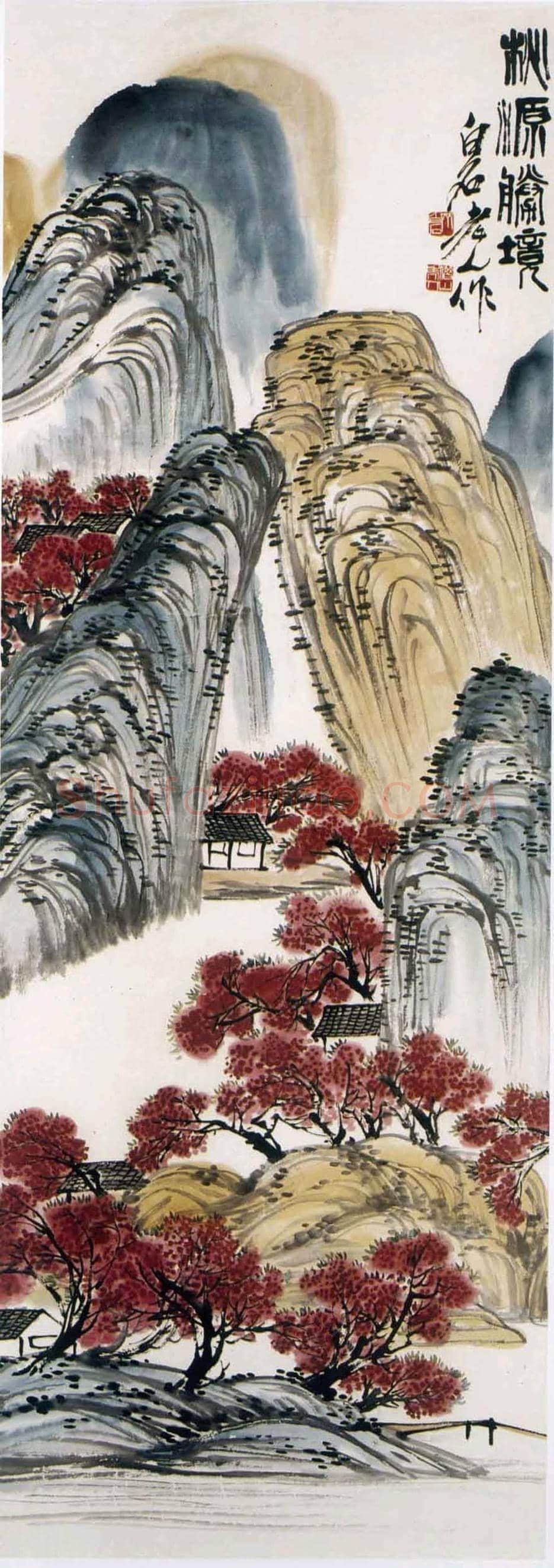 齐白石《桃源山水》真伪鉴别 | 书画学堂