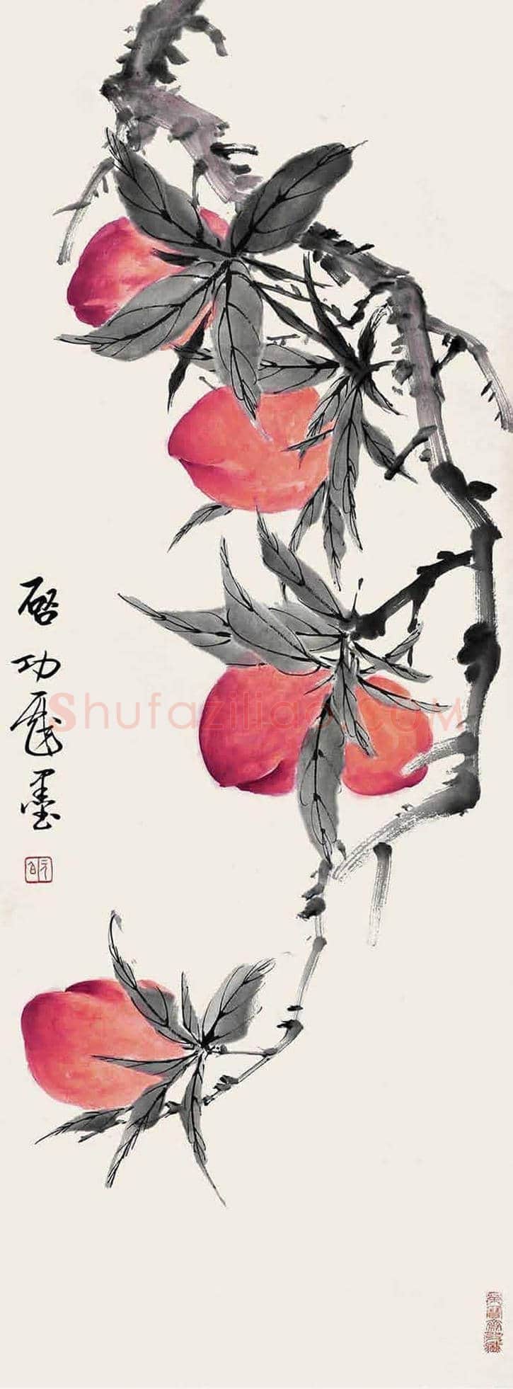 这二十位名家画的寿桃，精彩纷呈！ | 书画资料