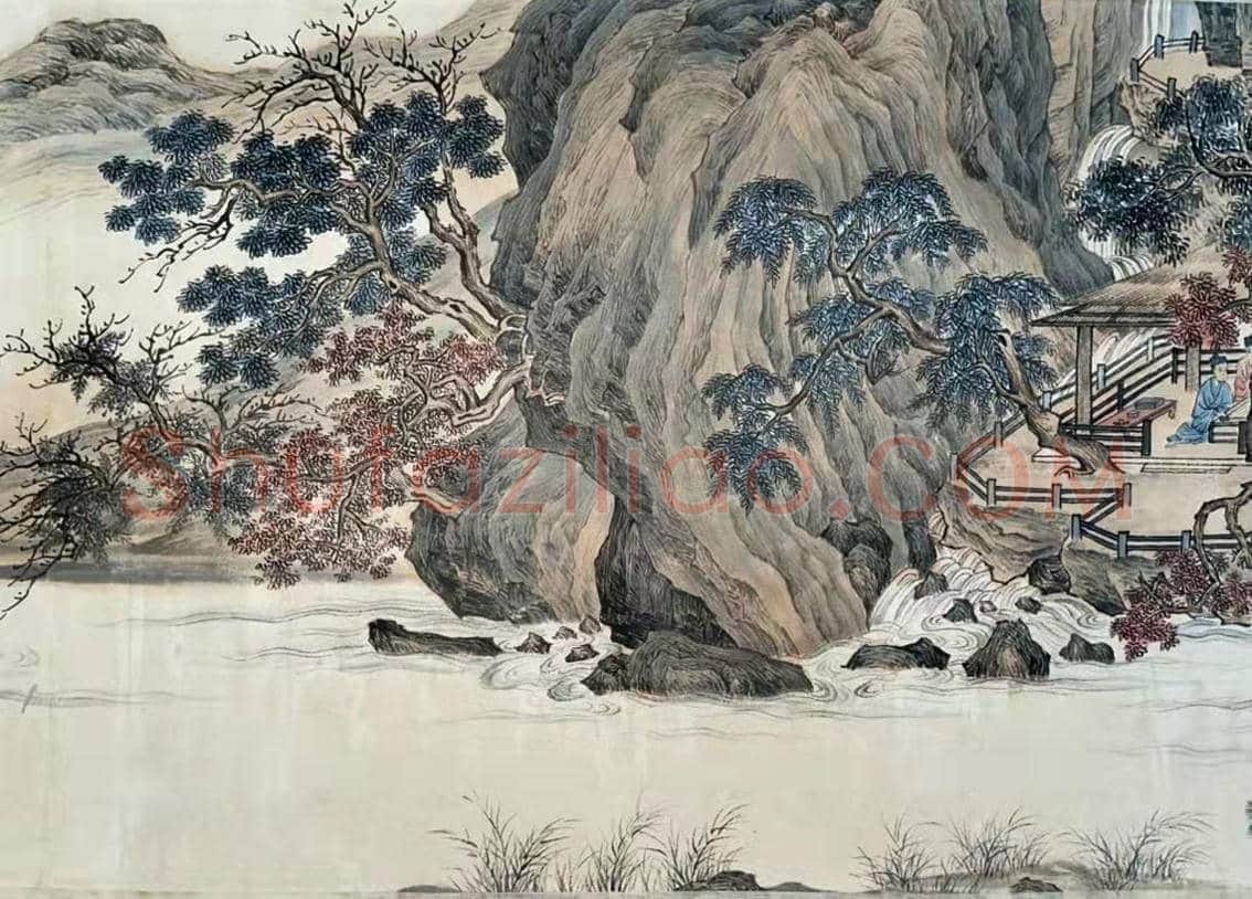 清宫御藏——唐寅《溪山逸趣图》卷 | 国画图片