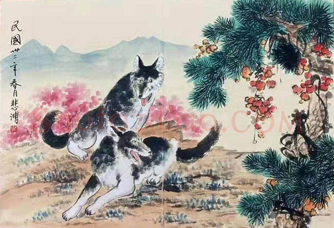 徐悲鸿《十二生肖图册》，绝世孤品首现！ | 国画图片