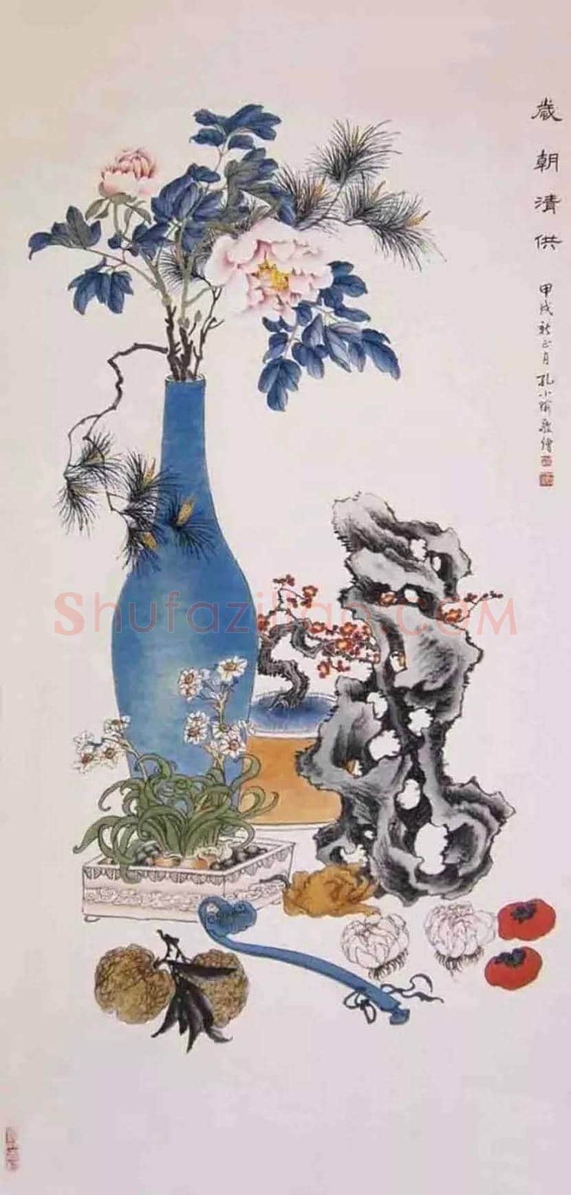 孔小瑜博古画欣赏 | 书画百科