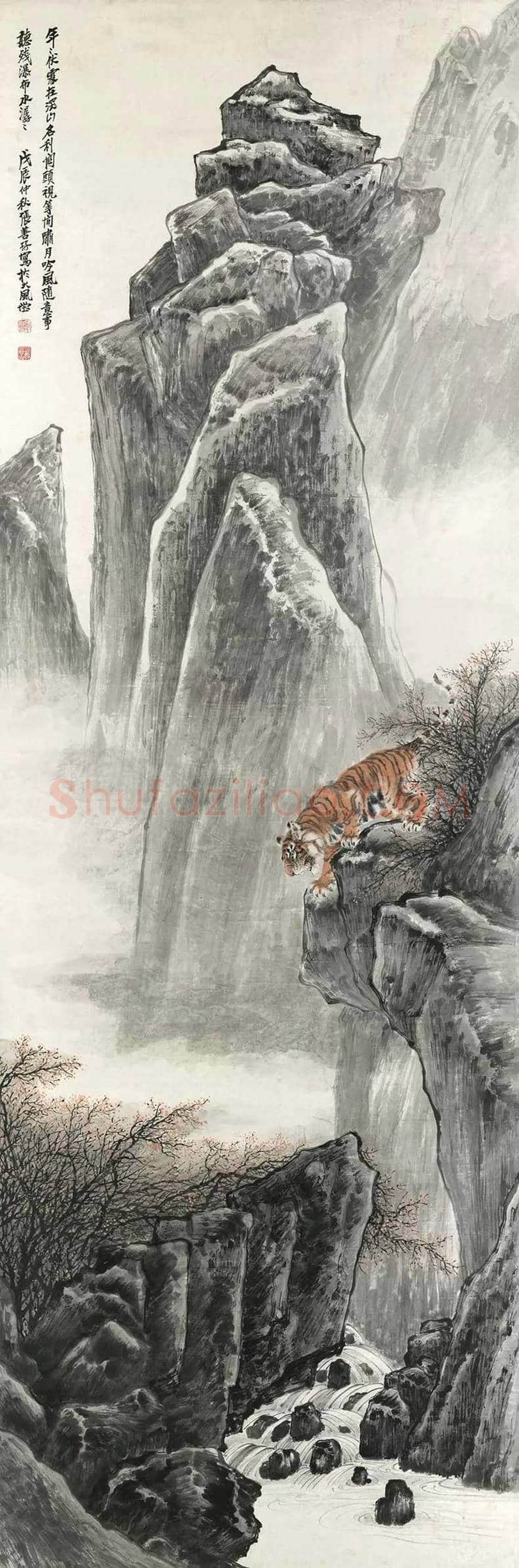 张善孖画虎作品欣赏及拍卖价格 | 书画百科