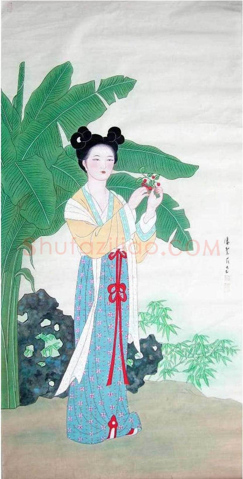 潘洁滋简介及工笔重彩人物画欣赏 | 书画知识