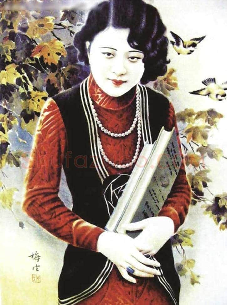 老上海月份牌的画法 | 书画资料