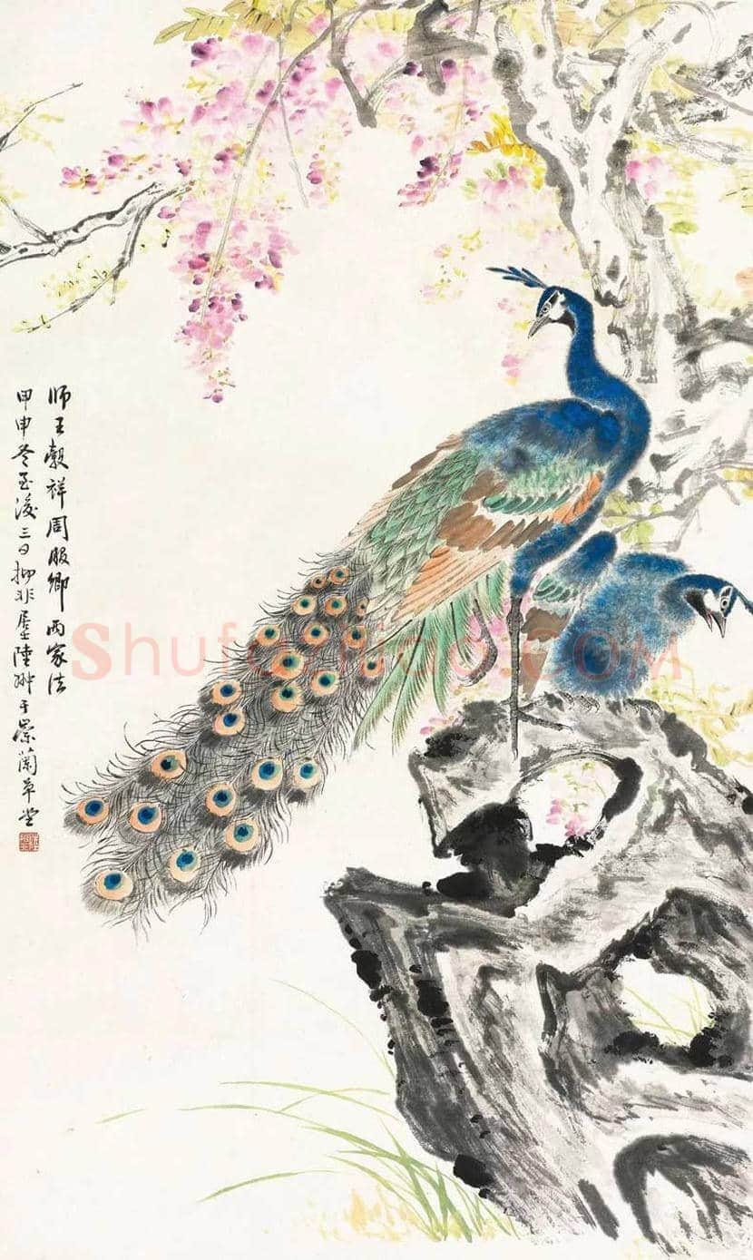 陆抑非孔雀作品欣赏 | 书画常识