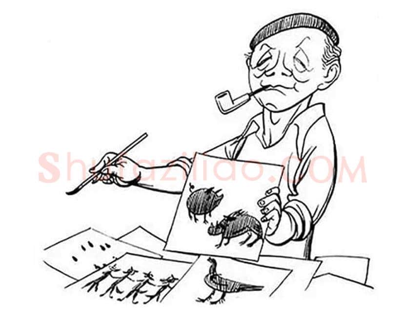 丁聪的文化名人漫画肖像 | 书画知识