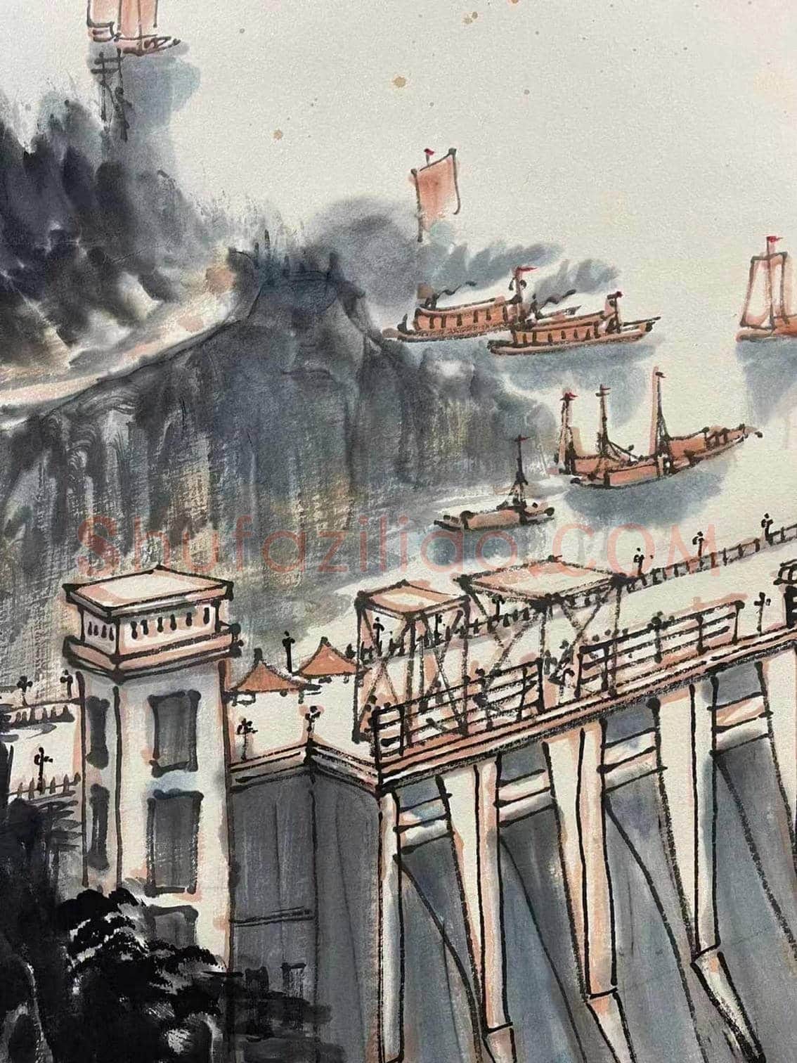 宋文治巨幅《新安江上》,时代经典再现! | 国画赏析