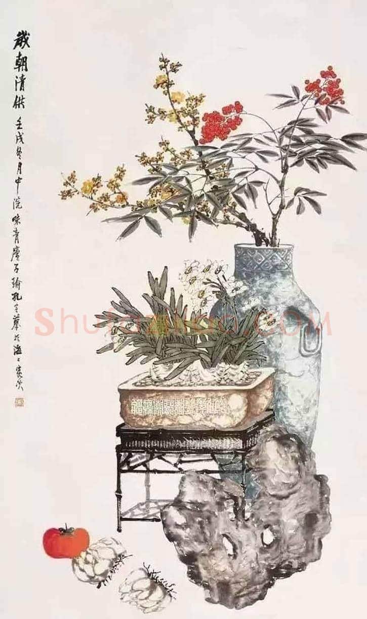 史上最全《岁朝清供图》:潘天寿、张大千、梅兰芳等 | 书画学堂