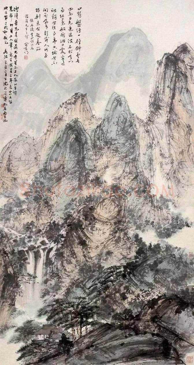 夏日看傅抱石笔下的瀑布，别样的清凉！ | 书画常识