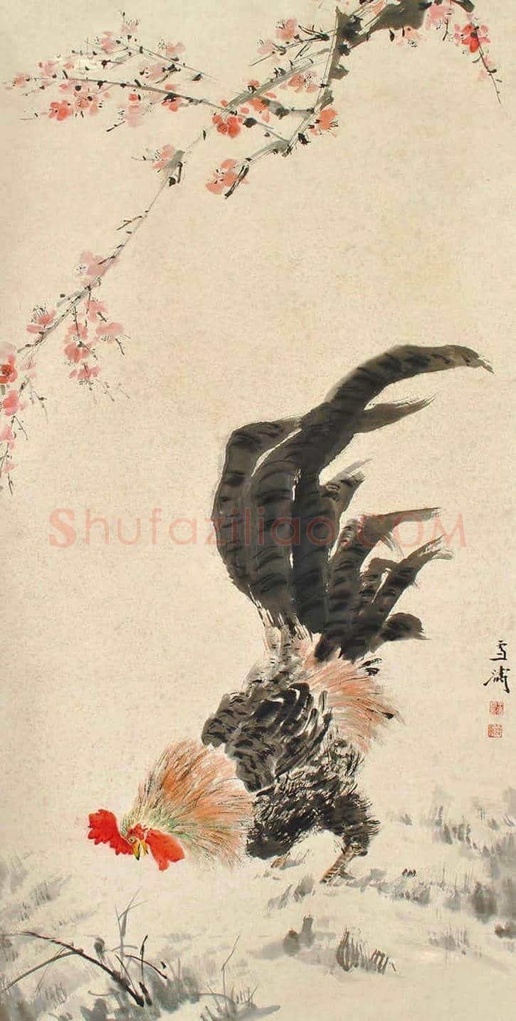 王雪涛画笔下的鸡,喜庆吉祥 | 书画百科