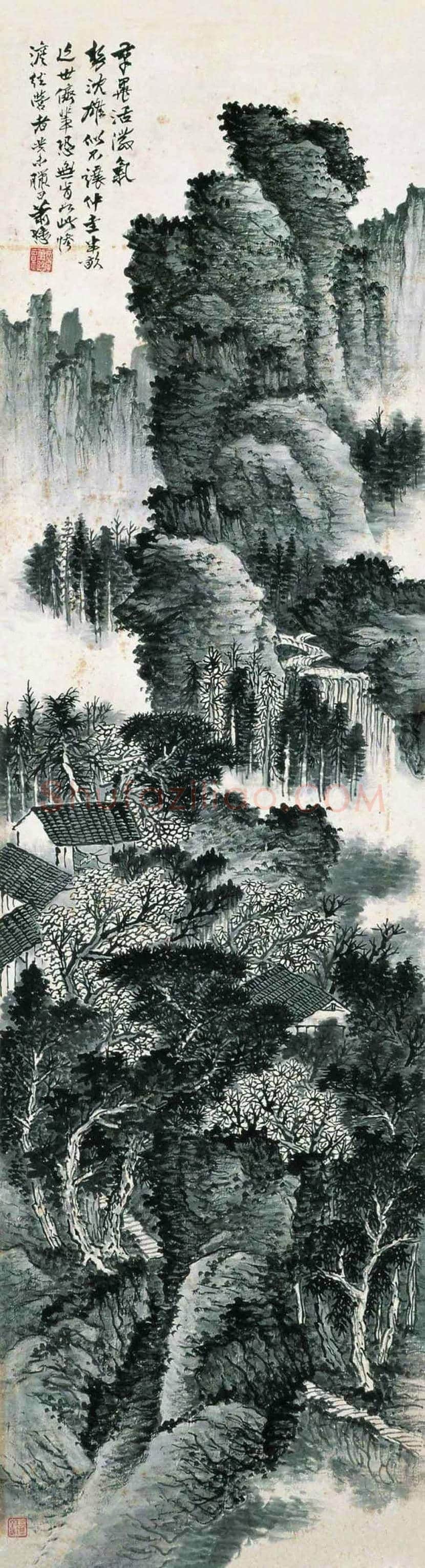 萧谦中山水画欣赏 | 书画学堂