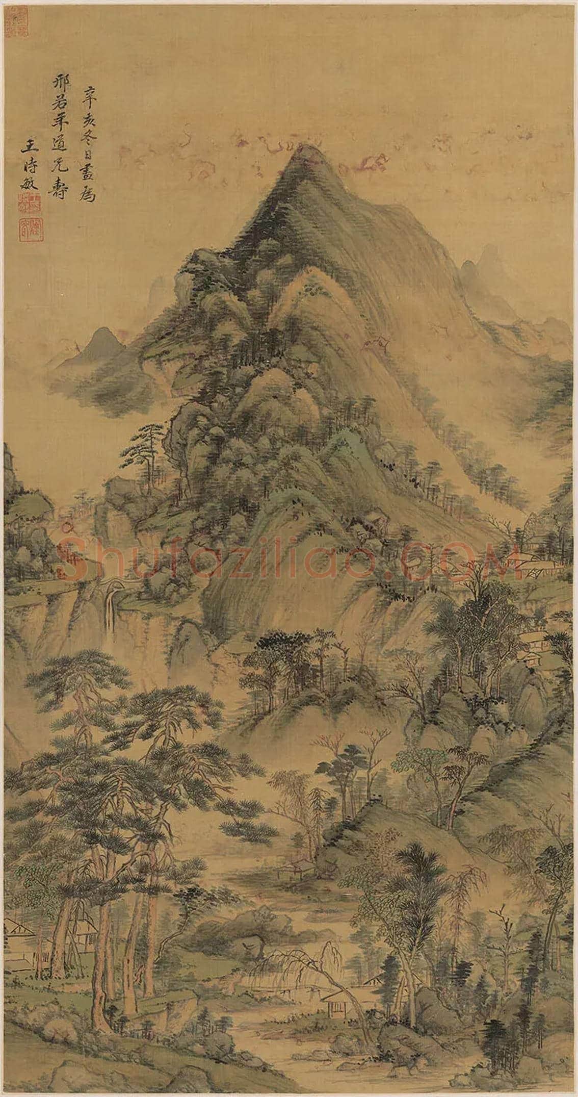 王时敏《松风叠嶂图》欣赏 | 书画常识