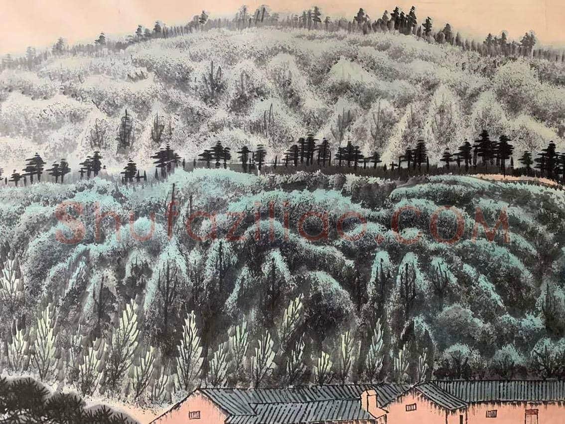 李可染巨制《韶山·毛主席旧居》,震撼首呈! | 国画鉴赏