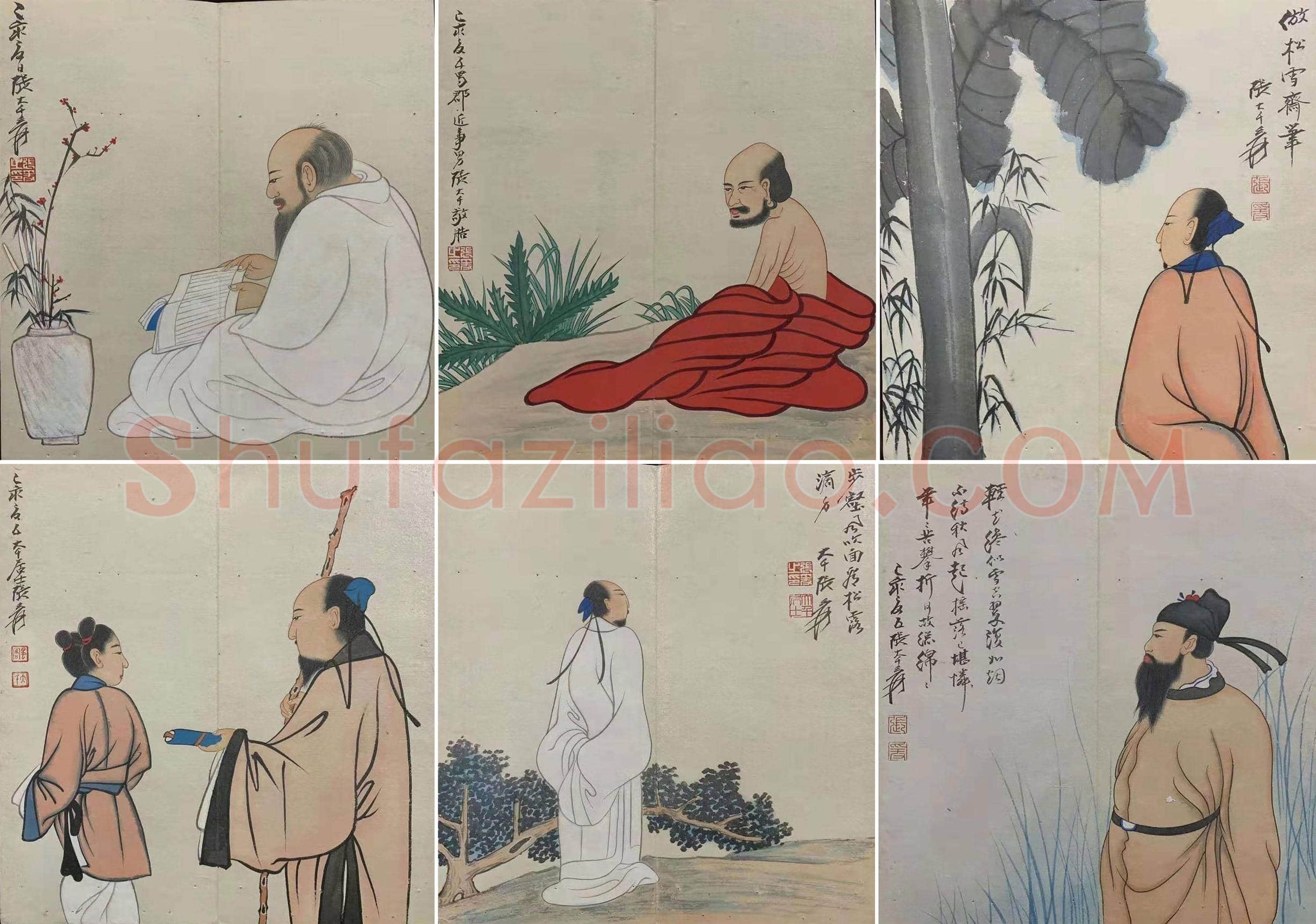 张大千《高士图册页》,国之宝也! | 国画图片