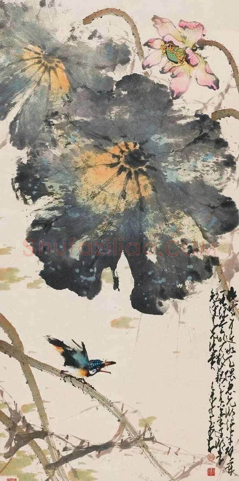赵少昂的夏日荷塘，美！ | 书画资料