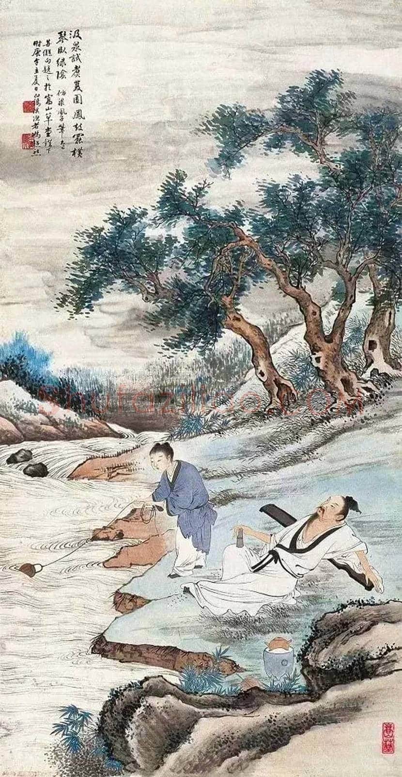 冯超然人物画高士图欣赏 | 书画资料