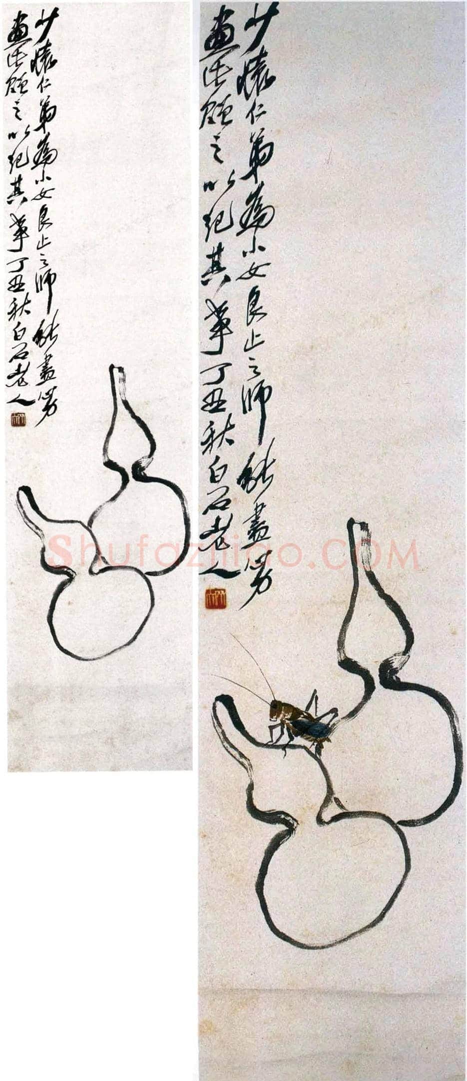 齐白石葫芦图真伪鉴别 | 书画科普